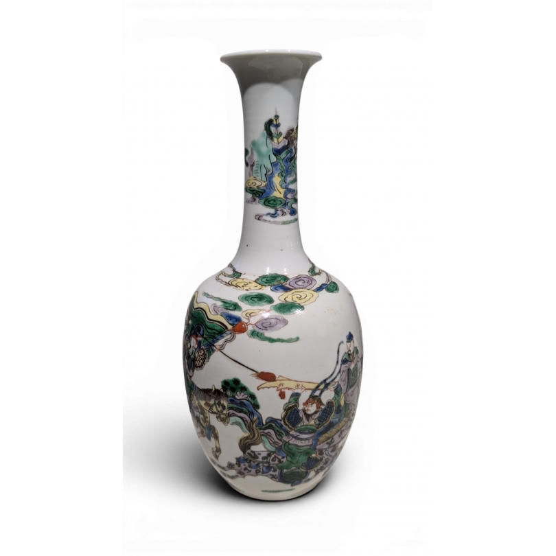 Vase en porcelaine famille verte