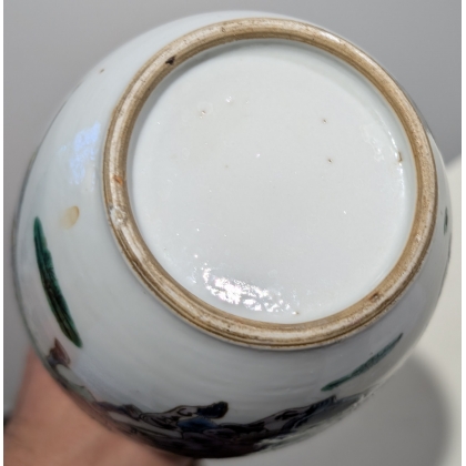Vase en porcelaine famille verte