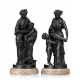 Paire de bronzes "Allégories" signés SAUVAGEAU