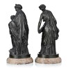Paire de bronzes \"Allégories\" signés SAUVAGEAU