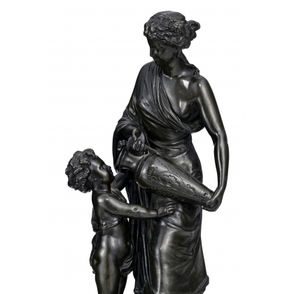 Paire de bronzes \"Allégories\" signés SAUVAGEAU