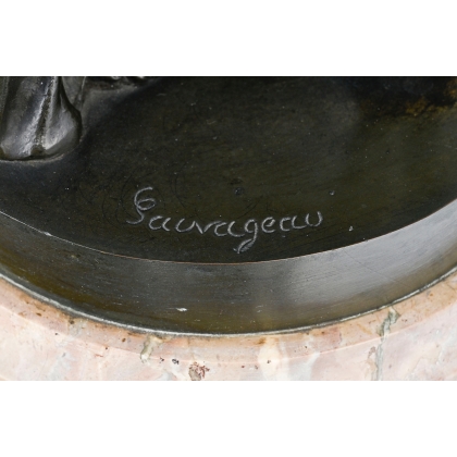 Paire de bronzes \"Allégories\" signés SAUVAGEAU