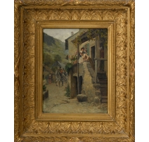 Tableau "Voici les hussards" signé GRISON