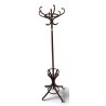 Curved wooden parrot coat rack