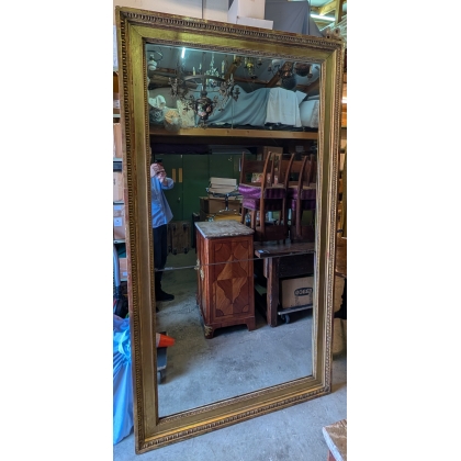 Grand miroir Louis XVI doré