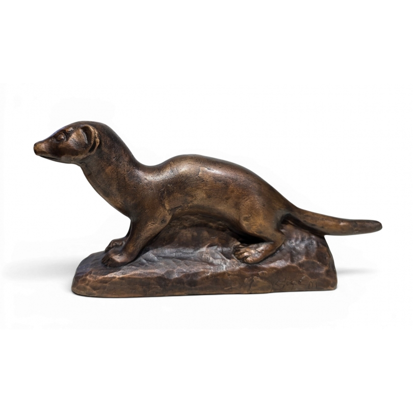 Bronze \"Hermine courant\" signé GICÉ 01