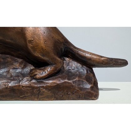 Bronze \"Hermine courant\" signé GICÉ 01