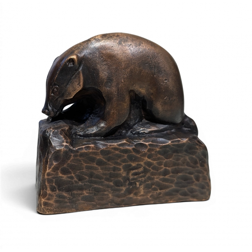 Bronze \"Blaireau courbé\" par GICÉ