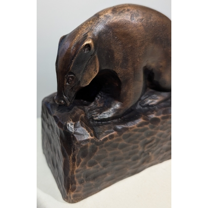 Bronze \"Blaireau courbé\" par GICÉ
