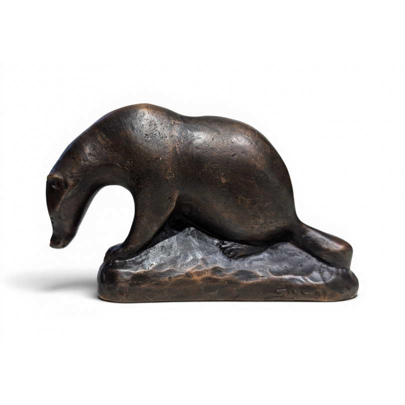 Bronze \"Petit blaireau\" signé GICÉ 01