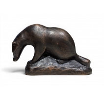 Bronze "Petit blaireau" signé GICÉ 01