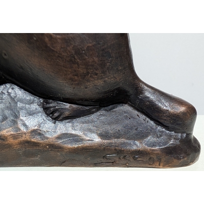 Bronze \"Petit blaireau\" signé GICÉ 01
