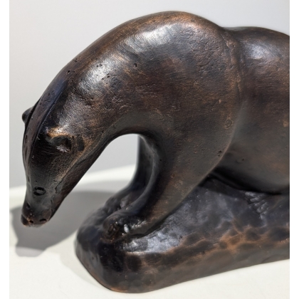 Bronze \"Petit blaireau\" signé GICÉ 01