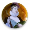 Plat de MILLET, décor femme. 1900.