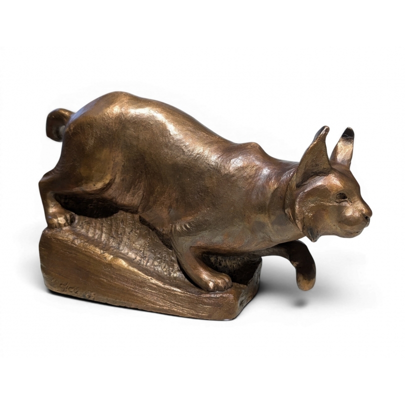 Bronze \"Grand lynx\" signé GICÉ 91