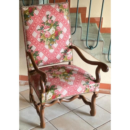 Fauteuil Louis XIV os de mouton