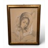 Dessin "Autoportrait" signé Aimée RAPIN