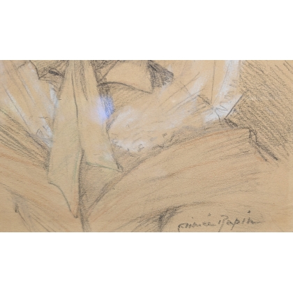 Dessin "Autoportrait" signé Aimée RAPIN