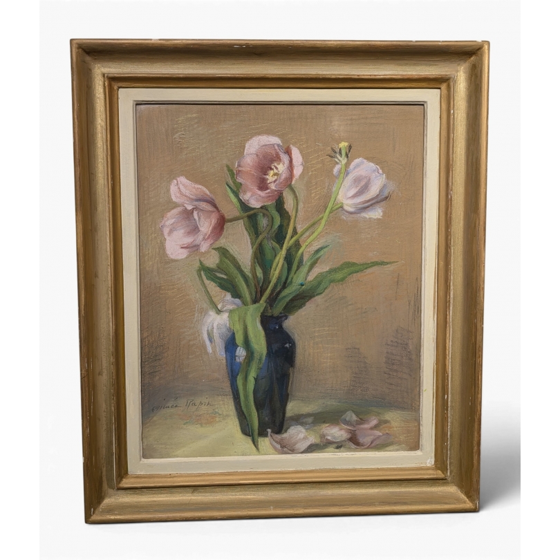 Pastel "Tulipes" signé Aimée RAPIN