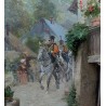 Painting entitled ‘Here Come the Hussars’ by GRISON