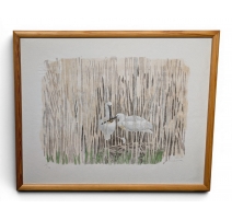 Lithographie "Nid de Spatules" signée C. STERN 93