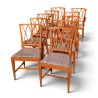 Paire de fauteuils et 8 chaises Hepplewhite