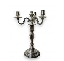 Pair of candlesticks in silver-tone metal 3