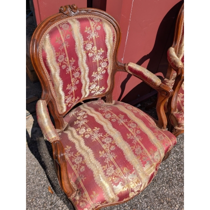 Suite de 6 fauteuils Louis XV sculptés