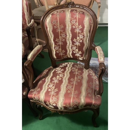 Suite de 6 fauteuils Louis XV sculptés