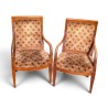 Paire de fauteuils Directoires à crosse