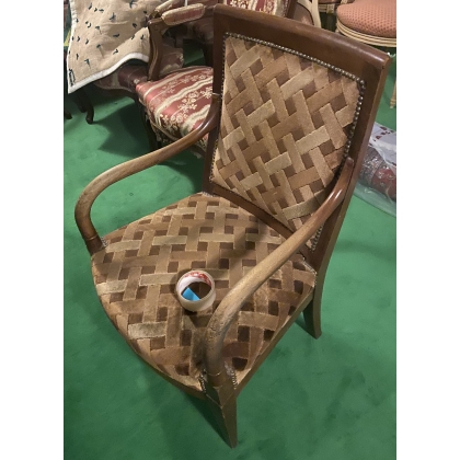 Paire de fauteuils Directoires à crosse