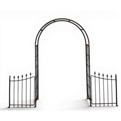 Arche en fer avec barrière finition rouille
