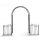 Arche en fer avec barrière finition rouille