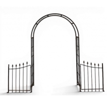 Arche en fer avec barrière finition rouille