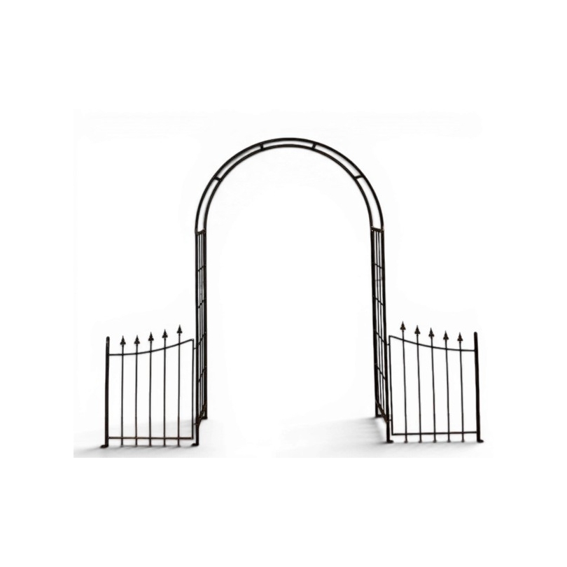 Arche en fer avec barrière finition rouille