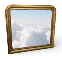 Miroir Louis-Philippe en bois doré