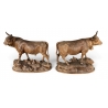 Paire de sculptures Taureau et vache