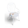 Fauteuil en fer forgé peint blanc
