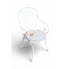 Fauteuil en fer forgé peint blanc