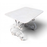 Table en fer forgé peint blanc