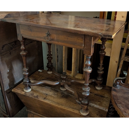 Table cabaret Louis XIII avec 1 tiroir