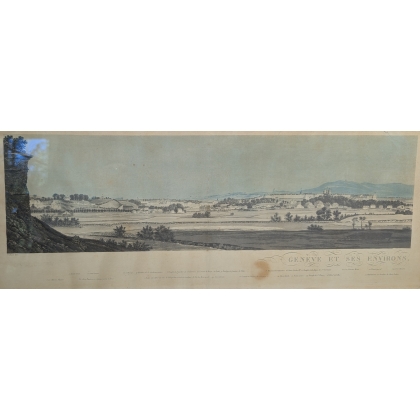 Gravure panoramique "Genève"