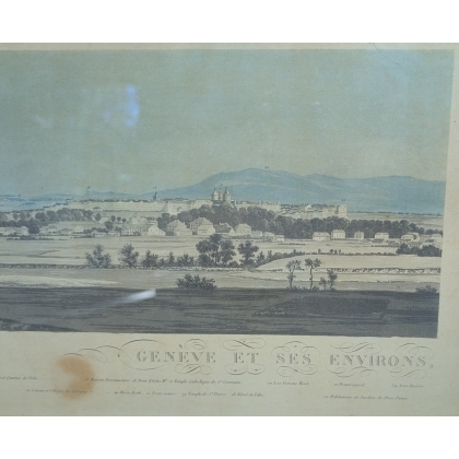 Gravure panoramique "Genève"