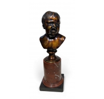 Buste d'enfant en bronze d'après HOUDON
