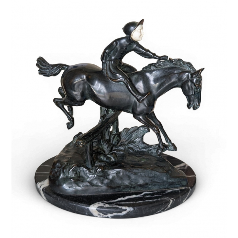 Bronze "Cheval et Jockey". Vers 1900.
