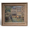 Tableau "Place du marché" signé BAUDIT