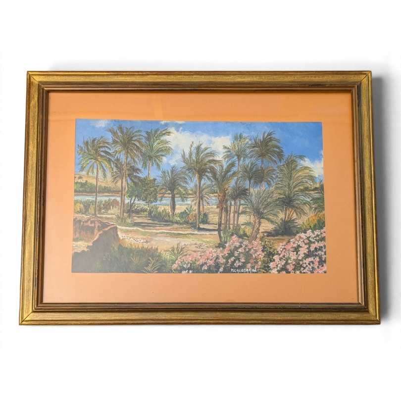 Tableau \"Paysage marocain\" signé CASSEGRAIN