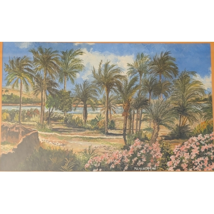 Tableau \"Paysage marocain\" signé CASSEGRAIN