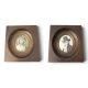 Paire de miniatures "Mr & Mme Seriziat"