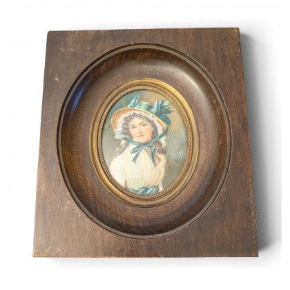 Paire de miniatures "Mr & Mme Seriziat"